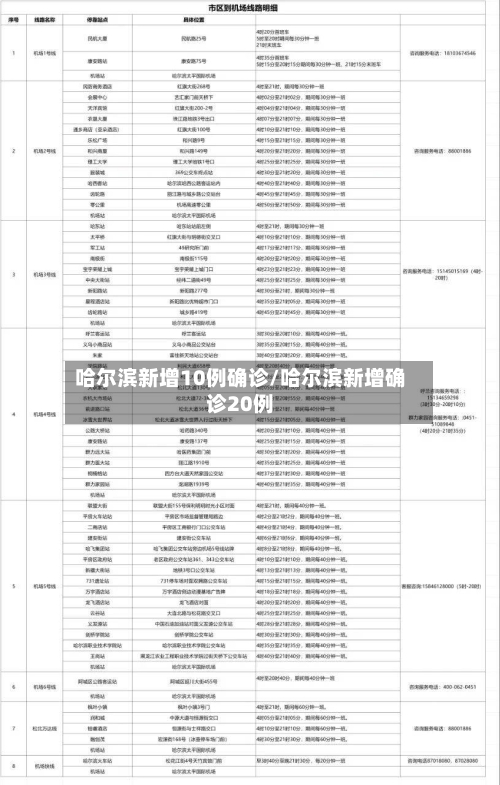 哈尔滨新增10例确诊/哈尔滨新增确诊20例-第2张图片
