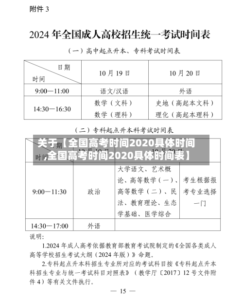 关于【全国高考时间2020具体时间,全国高考时间2020具体时间表】