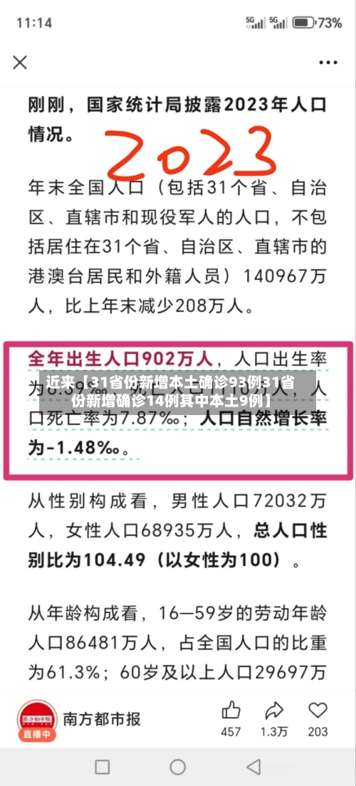 近来【31省份新增本土确诊93例31省份新增确诊14例其中本土9例】