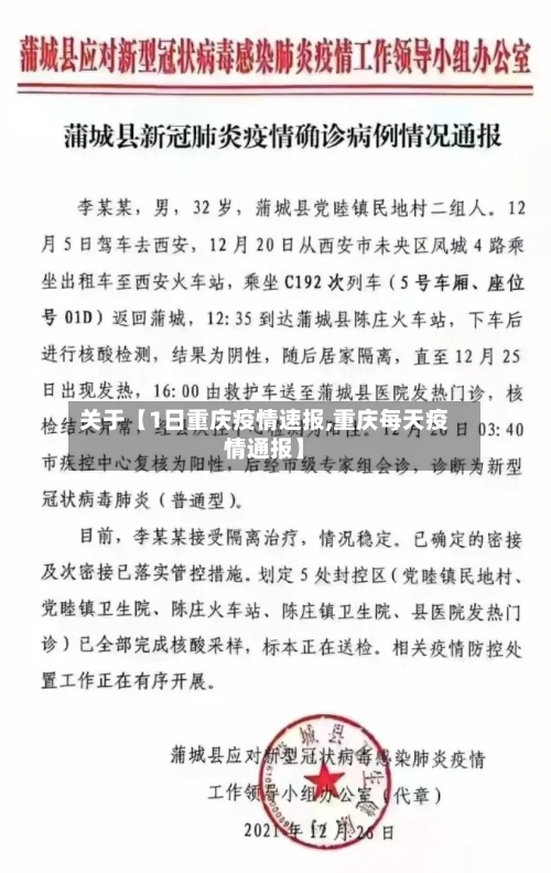 关于【1日重庆疫情速报,重庆每天疫情通报】