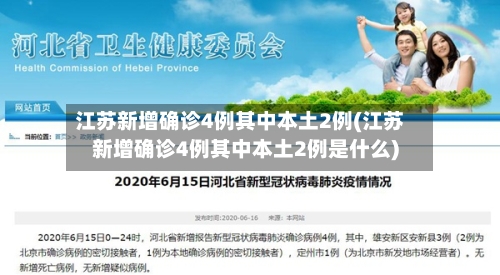 江苏新增确诊4例其中本土2例(江苏新增确诊4例其中本土2例是什么)