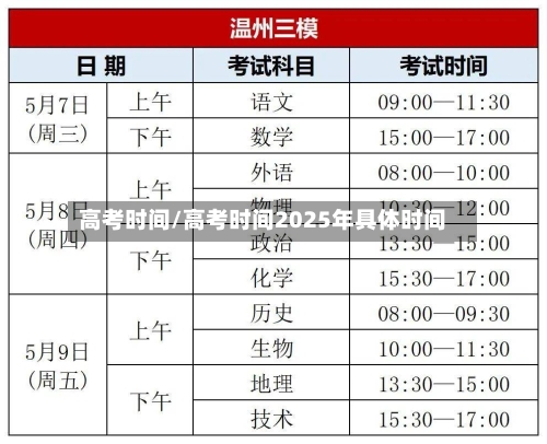 高考时间/高考时间2025年具体时间
