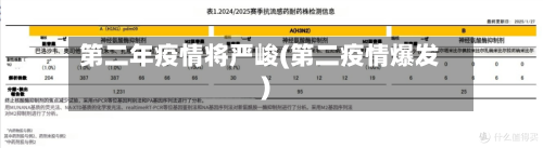 第二年疫情将严峻(第二疫情爆发)-第2张图片