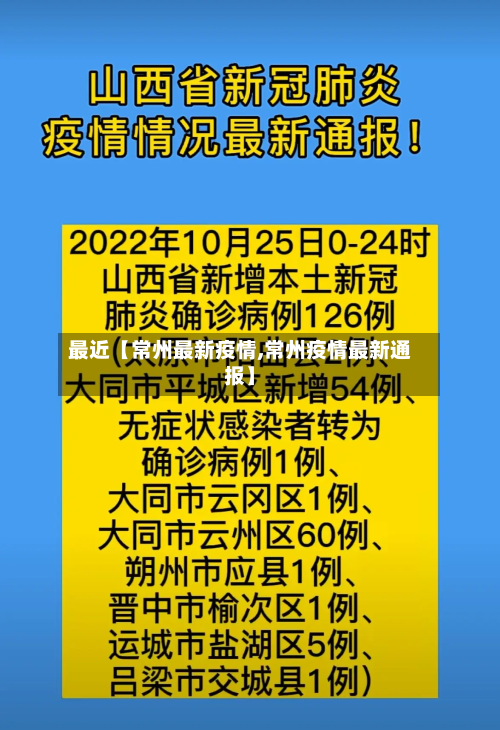 最近【常州最新疫情,常州疫情最新通报】