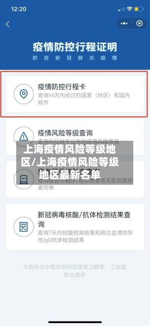 上海疫情风险等级地区/上海疫情风险等级地区最新名单