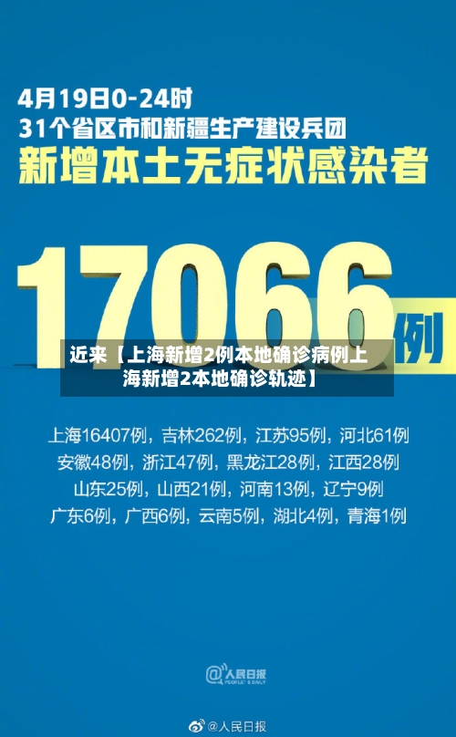 近来【上海新增2例本地确诊病例上海新增2本地确诊轨迹】