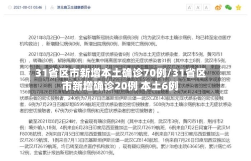 31省区市新增本土确诊70例/31省区市新增确诊20例 本土6例