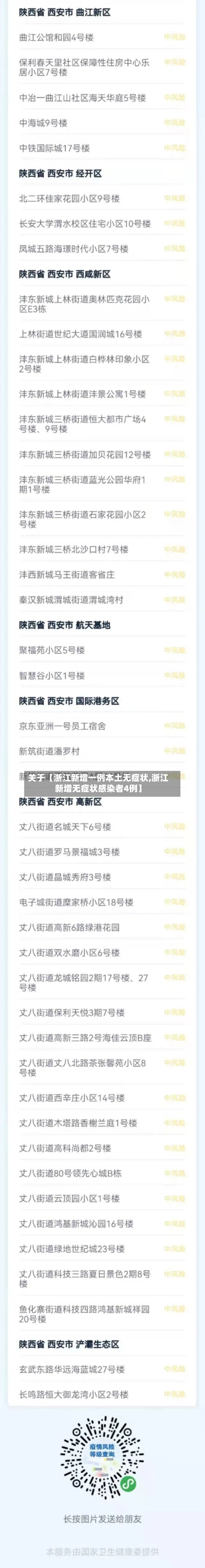 关于【浙江新增一例本土无症状,浙江新增无症状感染者4例】