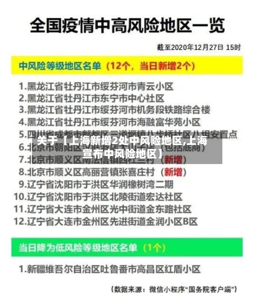 关于【上海新增2处中风险地区,上海宣布中风险地区】-第3张图片