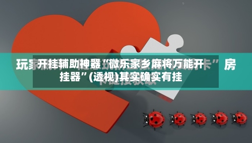 开挂辅助神器“微乐家乡麻将万能开挂器”(透视)其实确实有挂