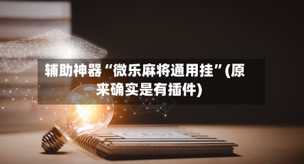 辅助神器“微乐麻将通用挂”(原来确实是有插件)-第2张图片