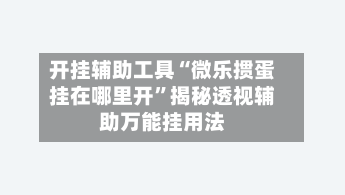 开挂辅助工具“微乐掼蛋挂在哪里开”揭秘透视辅助万能挂用法-第2张图片