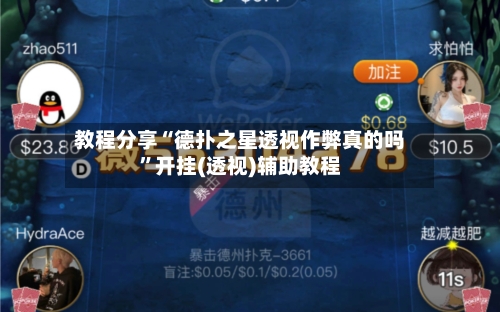 教程分享“德扑之星透视作弊真的吗”开挂(透视)辅助教程-第2张图片