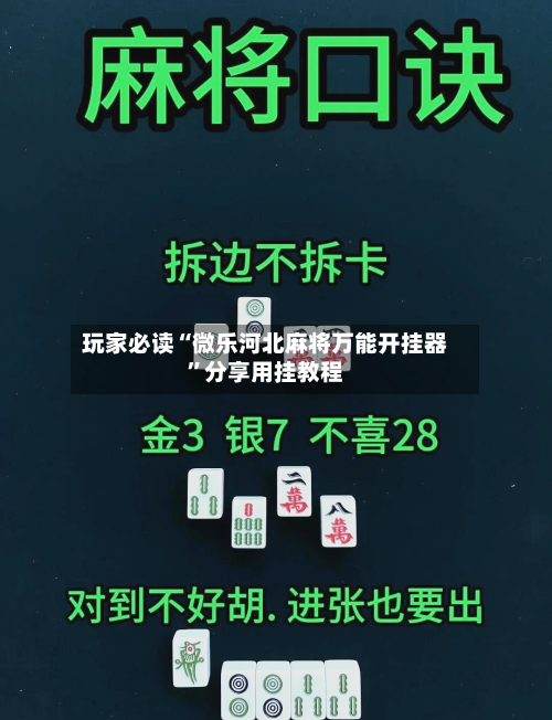 玩家必读“微乐河北麻将万能开挂器	”分享用挂教程-第2张图片